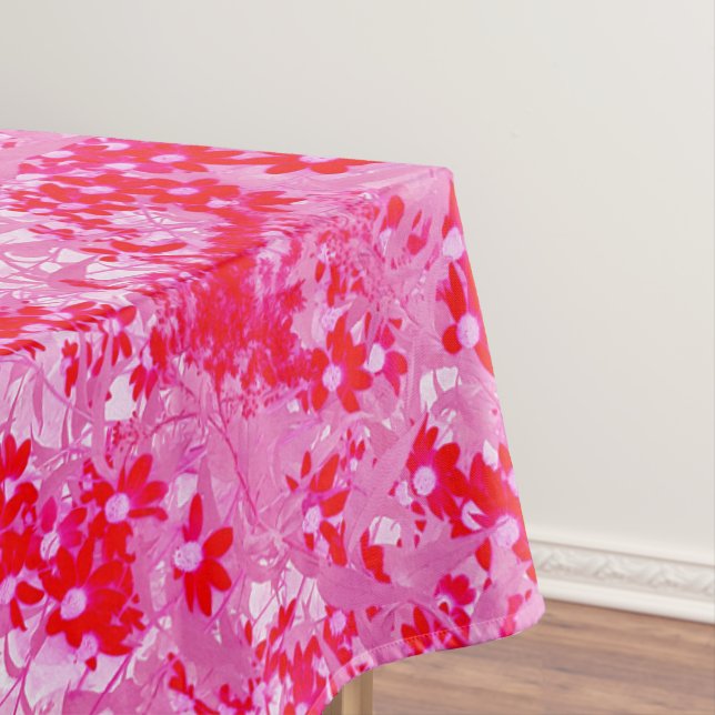 Pretty Red Flowers Tablecloth (In Situ)