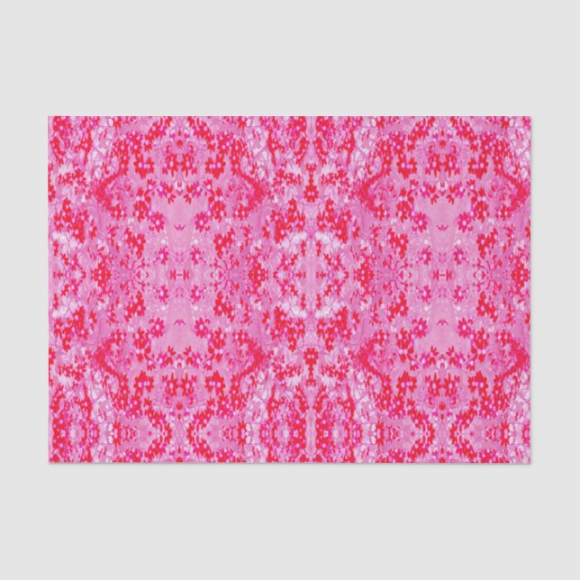 Pretty Red Flowers Tissue Paper (Front)
