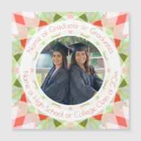 Pretty Red Green Graduation Photo Keepsake Gift