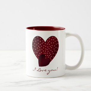 Pretty Red Hearts: I Love You Mug