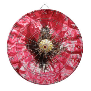 Pretty REd Poppy Flower Macro Dart Board