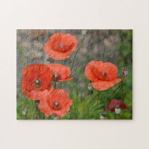 Pretty Red Poppy Jigsaw Puzzle