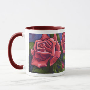 Pretty Red Roses Art Mug