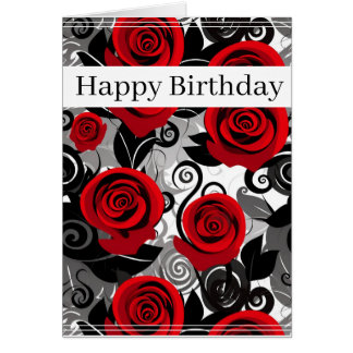 Pretty Red Roses Greeting Card
