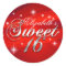 Pretty Red Sparkle Sweet Sixteen Sticker