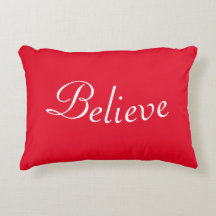 Pretty red & white "Believe" Christmas
