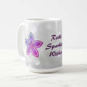Pretty Reiki Flower Mandala design Coffee Mug