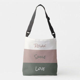 Pretty Relax Smile Love Cross Body Tote Bag