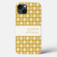 PRETTY REPEATING SMALL FLOWER PATTERN CREAM GOLD 