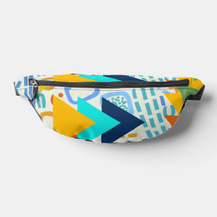 Pretty retro 70s abstract artwork in multicolor bum bags