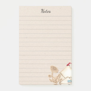 Pretty retro art and Kraft Vintage illustrations Post-it Notes