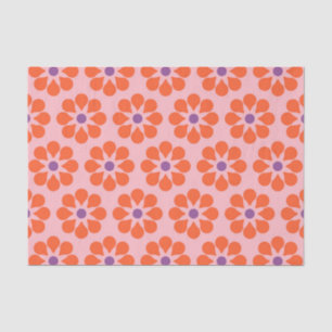 Pretty Retro Floral Pattern Tissue Paper