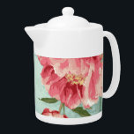 Pretty Retro Flower Chintz Peonies Personalised<br><div class="desc">Home decor items that are modern, pretty retro flower stylised peonies in bright fresh colours especially perfect for Spring or Summer weddings. This Collection is a contemporary take on an old school chintz flower fabric style. Elegant without being stuffy. Pretty vintage A pair of love birds roost in the birch...</div>