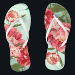 Pretty Retro Flower Fashion Chintz Peony n Bird Flip Flops<br><div class="desc">Matching fashion accessories make a perfect gift for a Couple's Shower or Bridal Shower Party Present for the bride that is using this as her invitation suite. Modern, pretty retro flower stylised peonies in bright fresh colours especially perfect for Spring or Summer weddings. This Wedding Invitation Set or Collection is...</div>