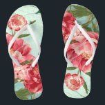 Pretty Retro Flower Fashion Chintz Peony n Bird Flip Flops<br><div class="desc">Matching fashion accessories make a perfect gift for a Couple's Shower or Bridal Shower Party Present for the bride that is using this as her invitation suite. Modern, pretty retro flower stylised peonies in bright fresh colours especially perfect for Spring or Summer weddings. This Wedding Invitation Set or Collection is...</div>