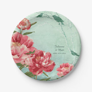 Pretty Retro Flower Reception Dinnerware Peony