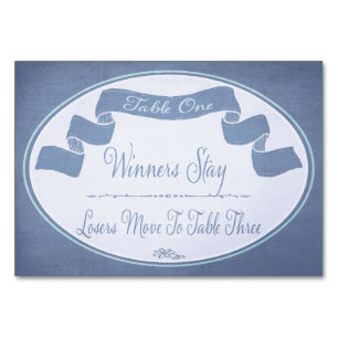 Pretty Ribbon Bunco Table Card #1