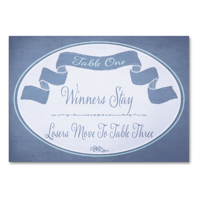 Pretty Ribbon Bunco Table Card #1 (Front)