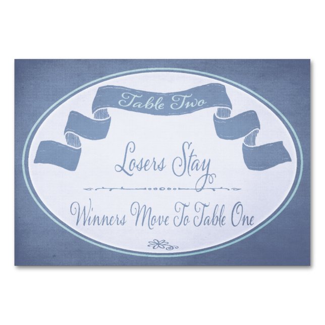 Pretty Ribbon Bunco Table Card #2 (Front)