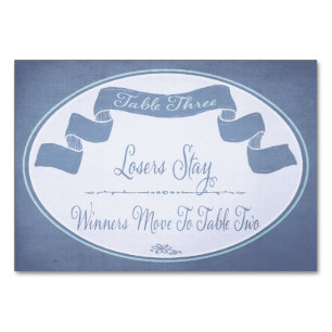 Pretty Ribbon Bunco Table Card #3