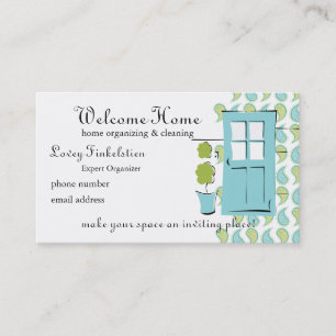 Pretty Robin's Egg Blue Door Appointment Card