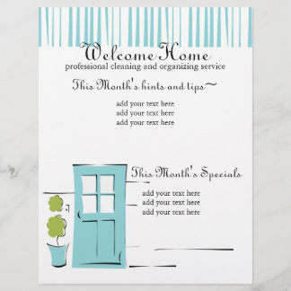 Pretty Robin's Egg Blue Door Flyer
