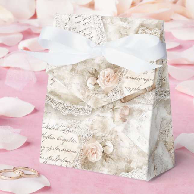 Pretty Romantic Cream Ivory Love Letters Favour Box (Wedding)