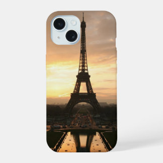 Pretty Romantic Sunset Eiffel Tower Paris France iPhone 15 Case