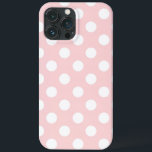 Pretty Rose Colour with Big White Polka Dots iPhone 13 Pro Max Case<br><div class="desc">phone cover</div>