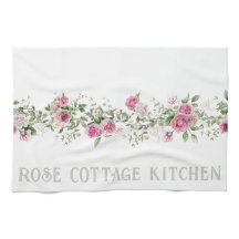 Pretty Rose Floral Custom Name Cottage