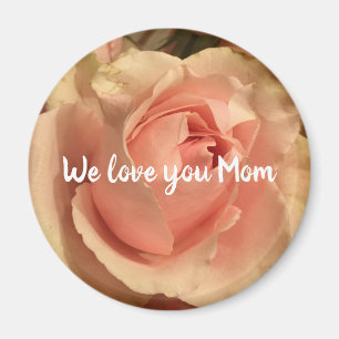 Pretty Rose Flower Peach Garden For Mum Magnet