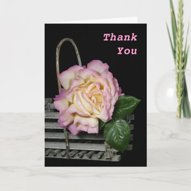 Pretty Rose Thank You Card (Front)