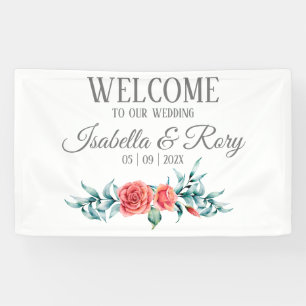 Pretty Roses & Eucalyptus Bouquet Wedding Banner