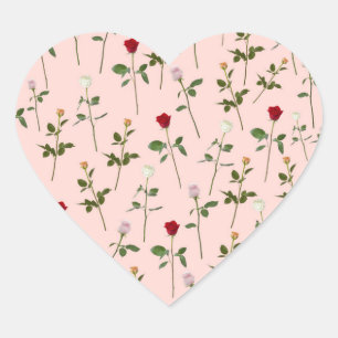 Pretty Roses Heart Sticker