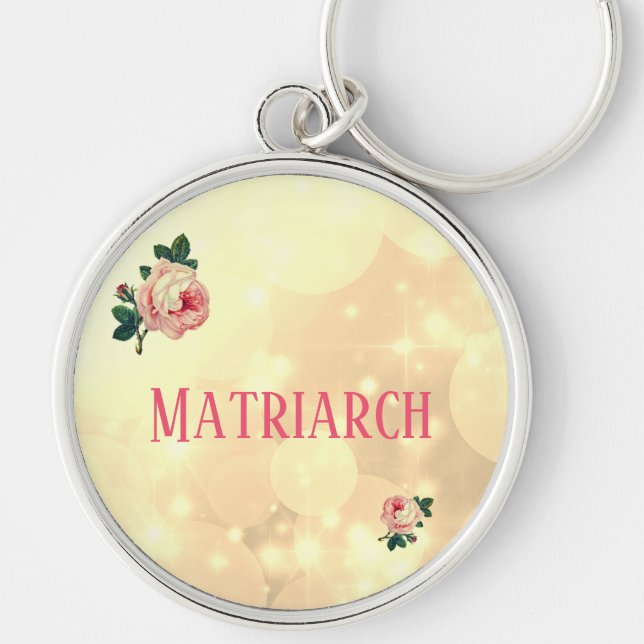 Pretty Roses Matriarch Mother Key Ring (Front)