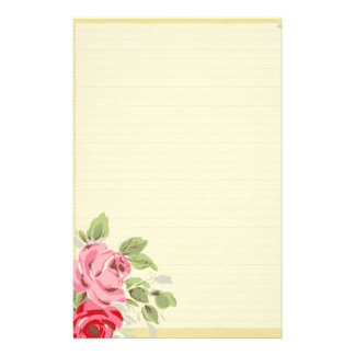 stationery pretty lined background roses rose custom zazzle