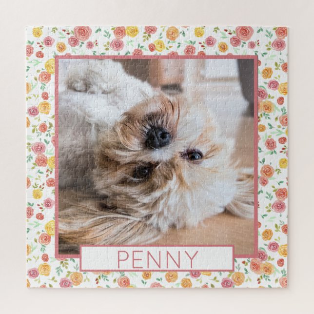 Pretty Roses Pet Photo Puzzle (Vertical)