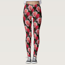 Pretty Roses Pink Red Floral Pattern