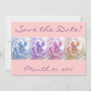 Pretty Roses With Gems Invitations