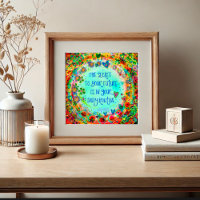 Pretty Routine Quote Abstract Floral Inspiring