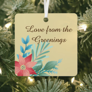 Pretty rustic style family traditional farmhouse metal tree decoration