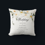 Pretty Rustic White Daisies Modern Wedding Cushion<br><div class="desc">This beautiful fresh Daisy wedding invitation pillow starts with a watercolor bouquet of sweet daisies.  It is perfect for that special keepsake wedding gift. Simple,  elegant and fresh.  Mr. & Mrs. Script on the reverse side.  Matching wedding invitation available.  100% customer satisfaction with “Zazzle”</div>
