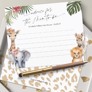 Pretty Safari Cute Animals Advice for mummy cards