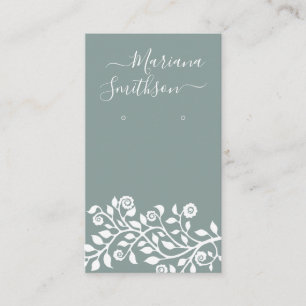 Pretty Sage Green Elegant Earring Display Cards