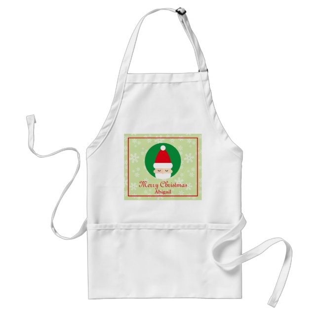 Pretty Santa Claus Christmas Standard Apron (Front)