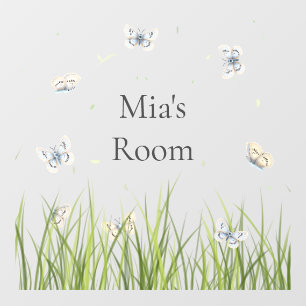 Pretty Scarce Blue Butterflies Personalised Door & Window Cling