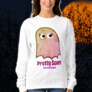 Pretty Scary Cute Funny Halloween  Sweatshirt