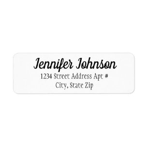Pretty Script Return Address Envelope Labels