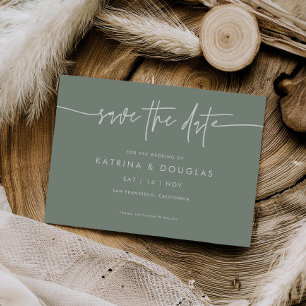 Pretty Script Save The Date Wedding Announcement