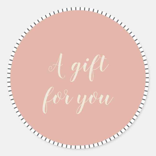 Pretty Script Small Business Customer Gift For you Classic Round Sticker (Front)